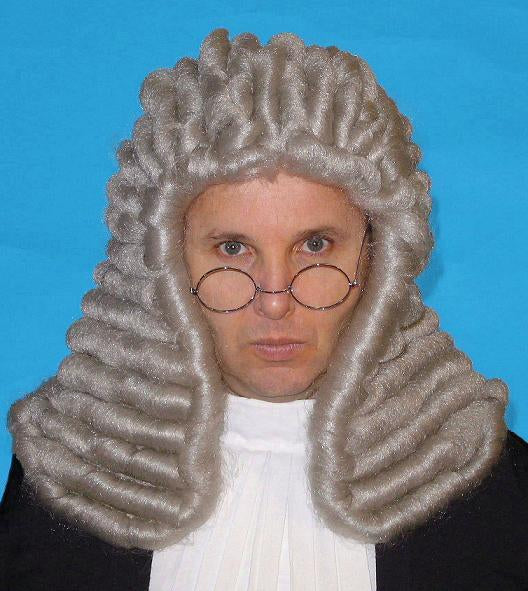 Wig Judge Barrister Grey Deluxe