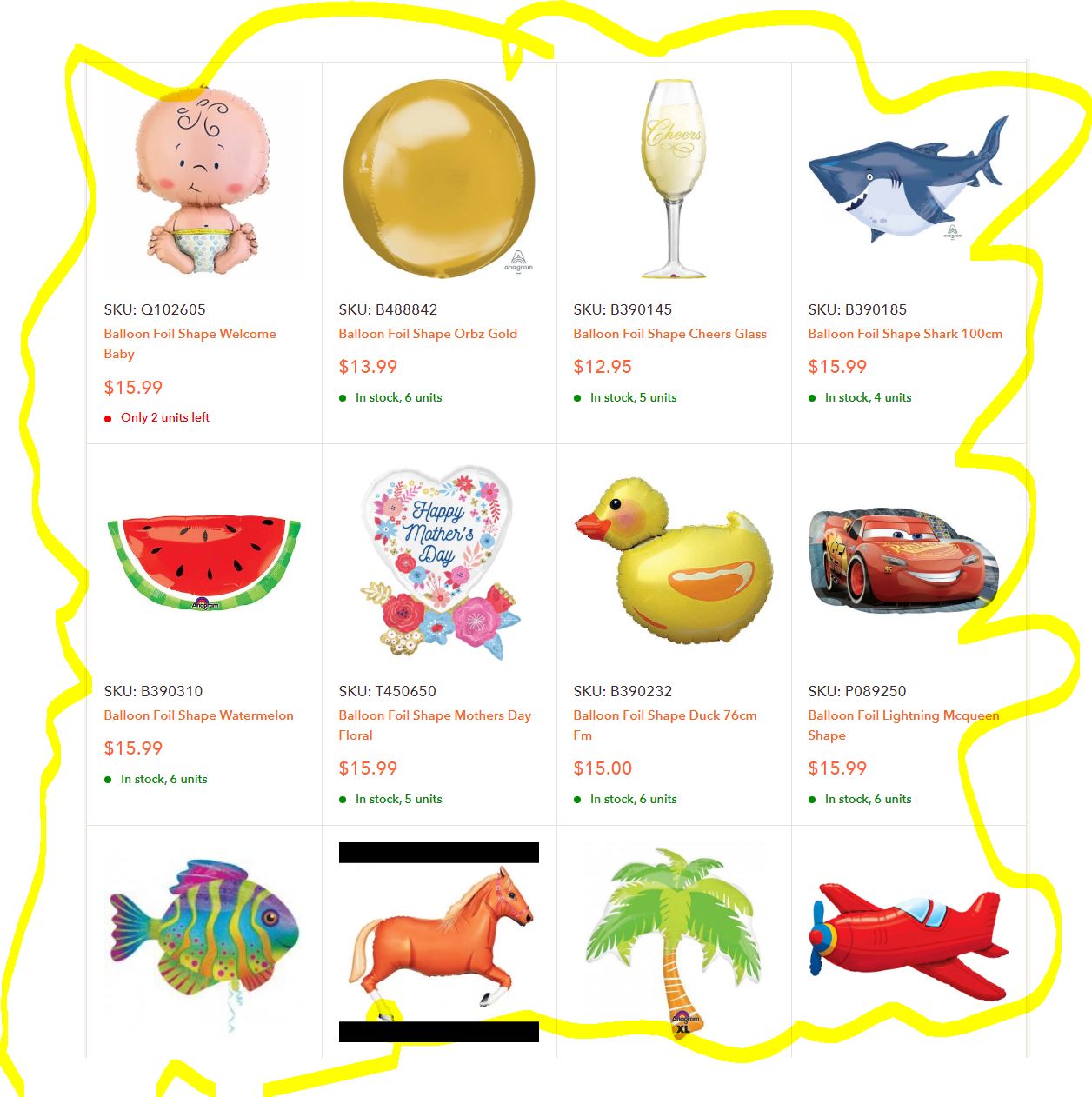 GiftShip Balloon Foil Shapes