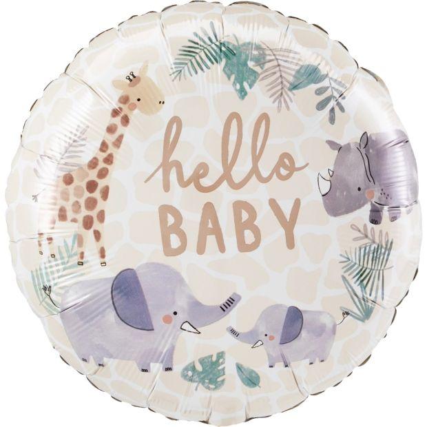 Balloon Foil 45cm Soft Jungle Baby