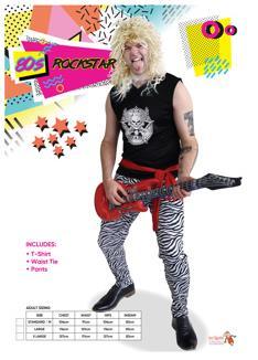 Costume Adult Rockstar 80s Kit