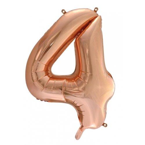 Balloon Foil Megaloon Number 4 Rose Gold 86cm