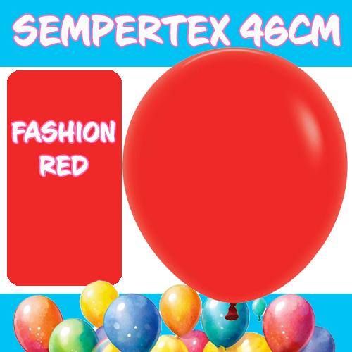 Balloons 46cm Fashion Red Sempertex Pk 6