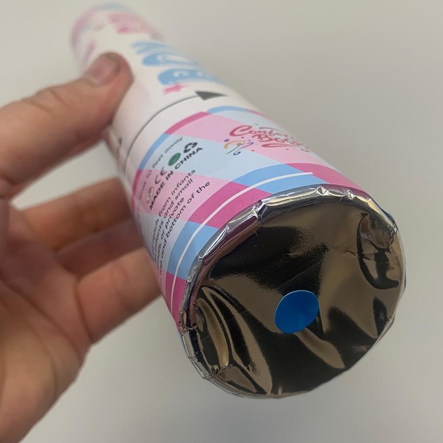 Large Gender Reveal Blue Tissue Confetti/Popper 30cm Cannon - Discontinued