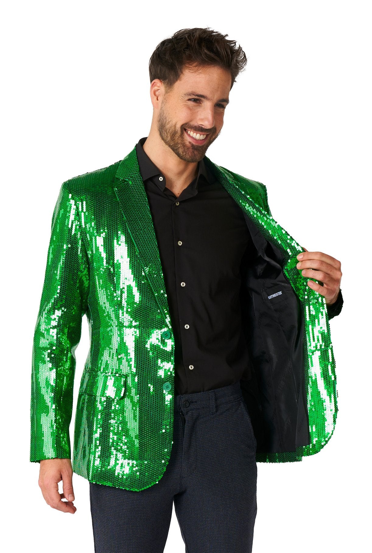 Costume Adult Suitmeister Blazer Green Sequins