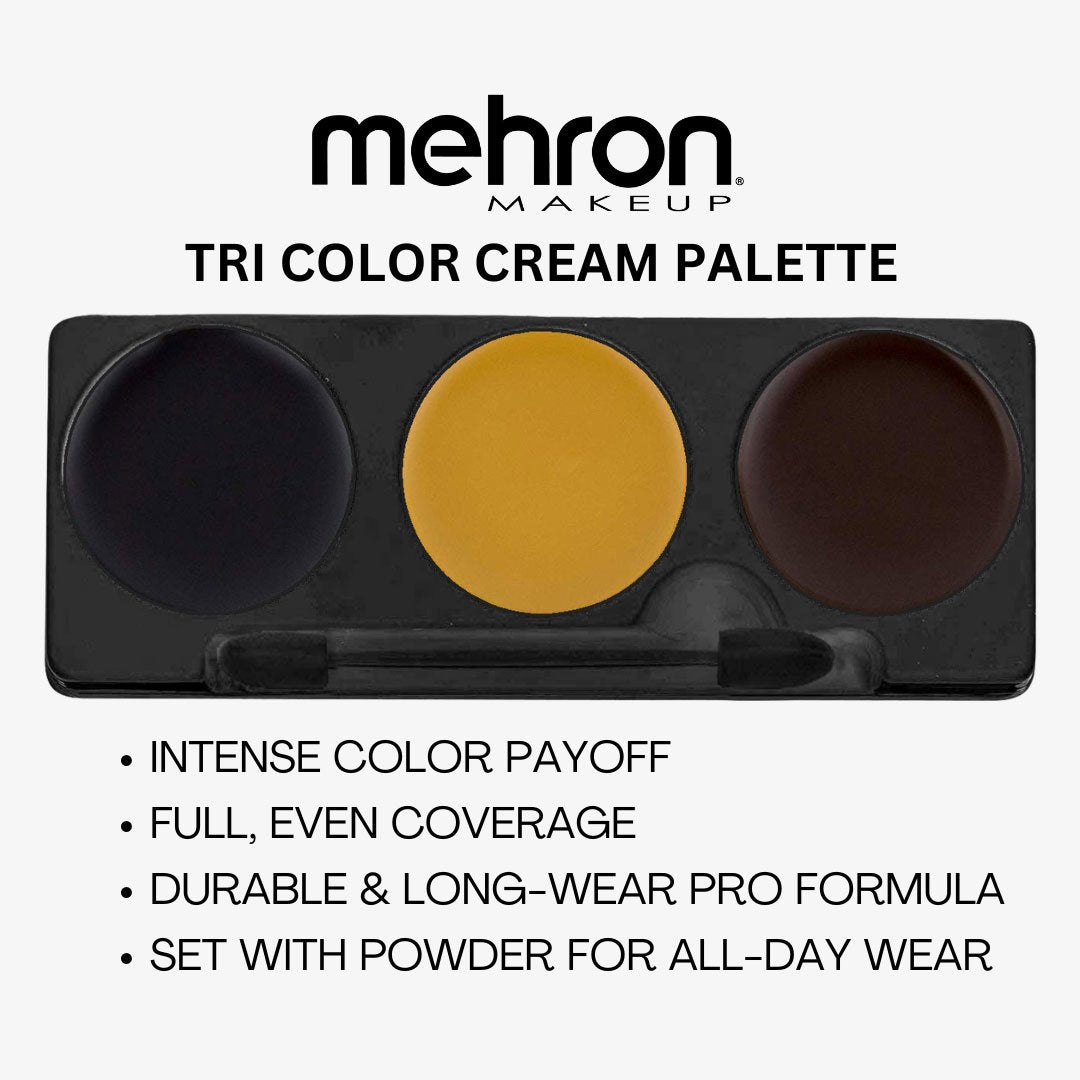 Make Up Palette Tri-Colour Face/Body Paint Bruise Kit Professional Mehron