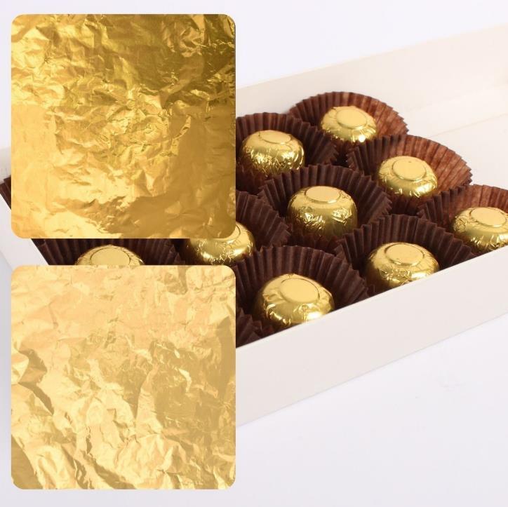 Chocolate Wrapping Foil Sheets Gold Pk/4