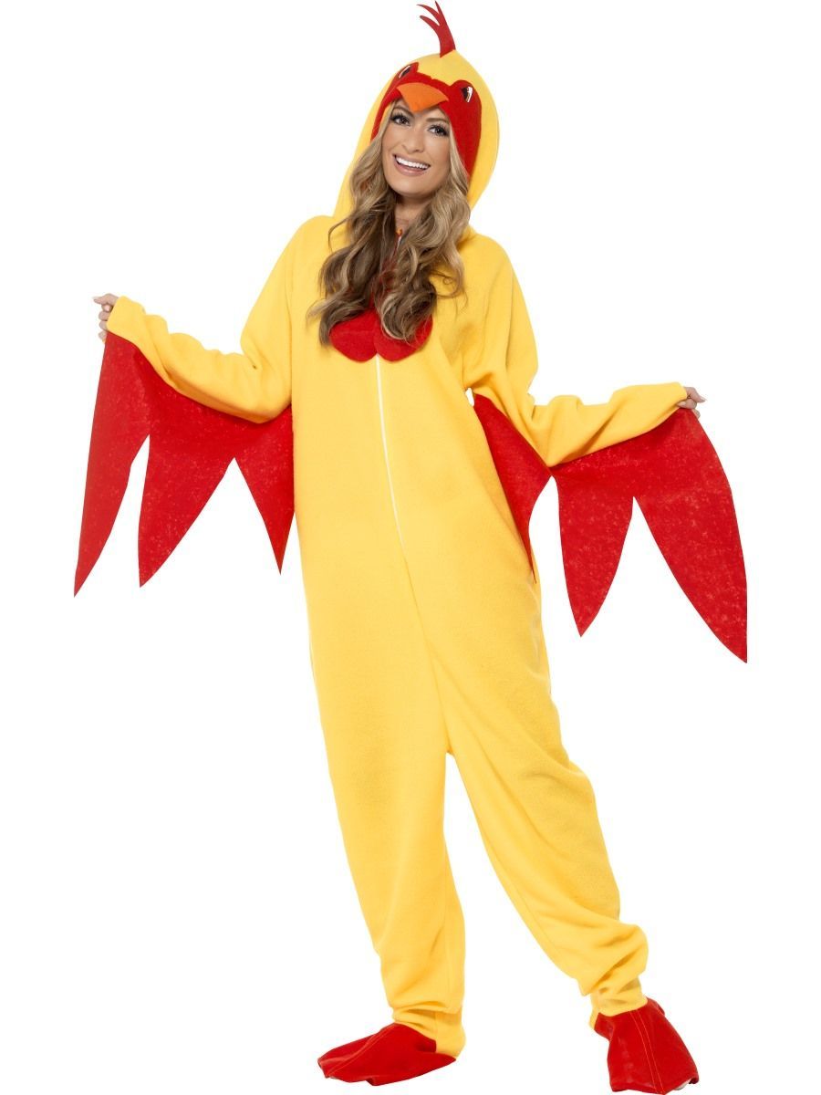 Costume Adult Animal Chicken/Rooster/Hen Hooded All In One Large