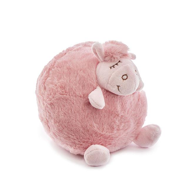 Soft Plush Toy Adrian Pink Sheep/Ewe/Lamb Farm Animal 15cm High