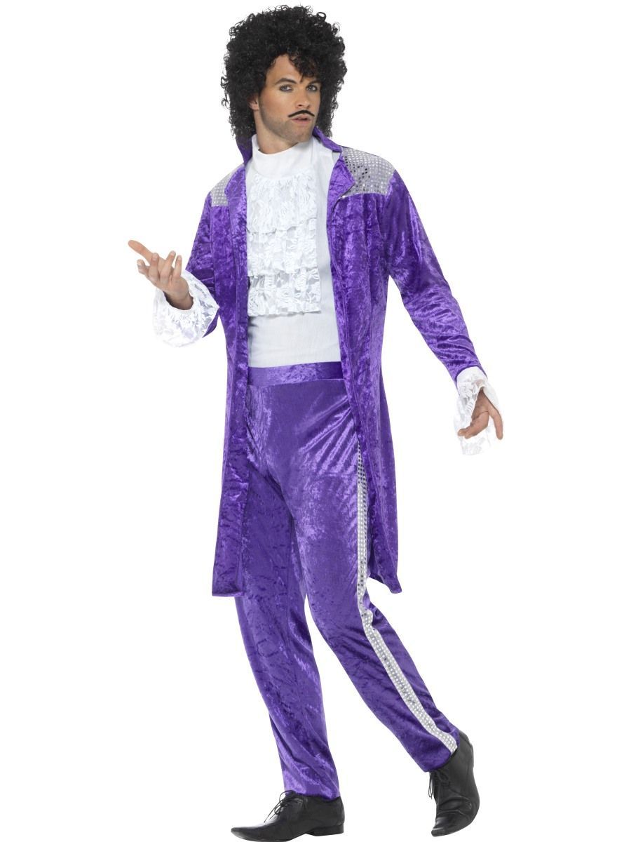 Costume Adult Purple Musician 1980s/1990s