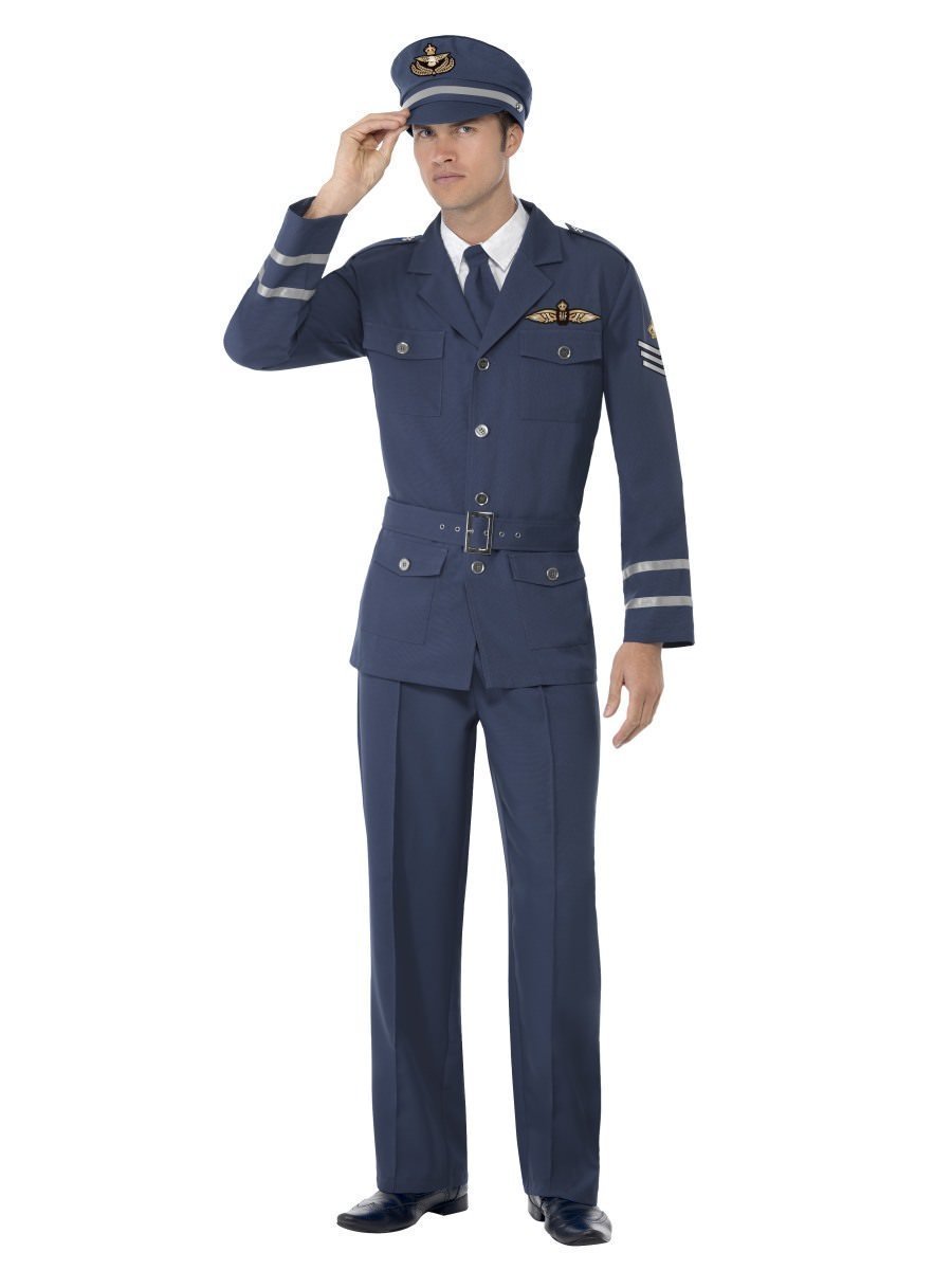 Costume Adult WW2 Air Force Captain Pilot Blue