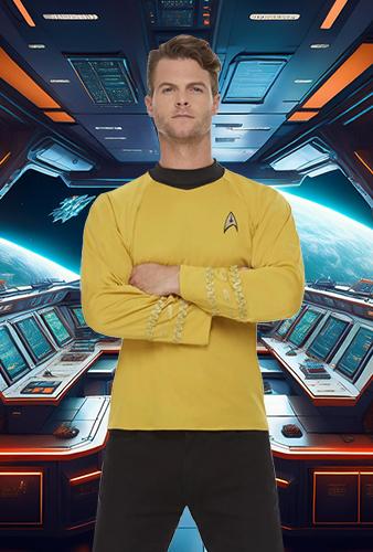 Costume Adult Star Trek Yellow Command Shirt