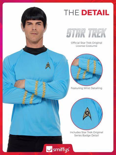 Costume Adult Star Trek Blue Command Shirt