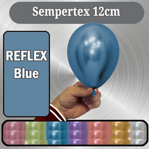 Latex Balloon 12cm Reflex Blue Sempertex Pk 50