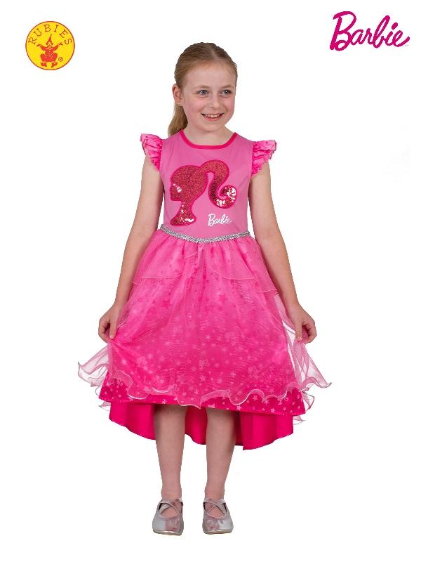 Costume Child Barbie Sparkle Dress Deluxe Size 6-8 Years