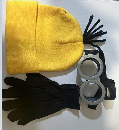 Minion Beanie, Goggle and Glove Set