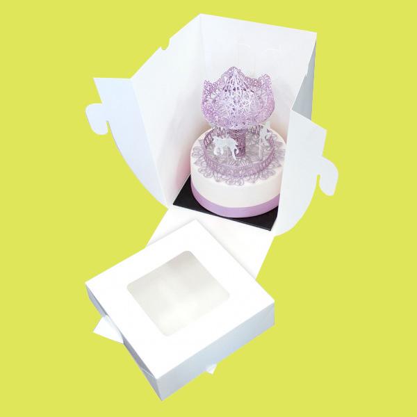 Cake Box & Clear Lid 12x12x12 Inch 30x30x30cm - Bulk Ctn 50