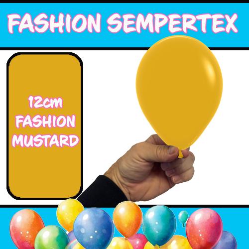 Latex Balloon 12cm Fashion Mustard Yellow Pk 50