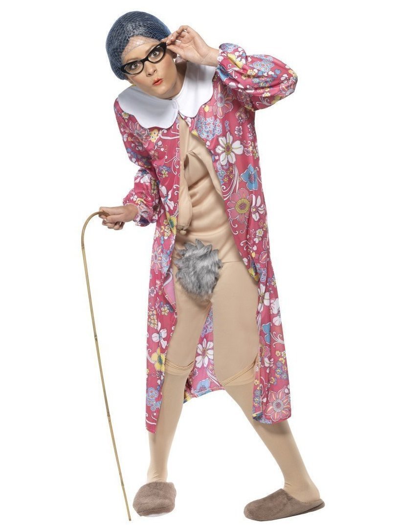 Costume Adult Funny/Novelty/Joke Gravity Granny/Old Woman Medium