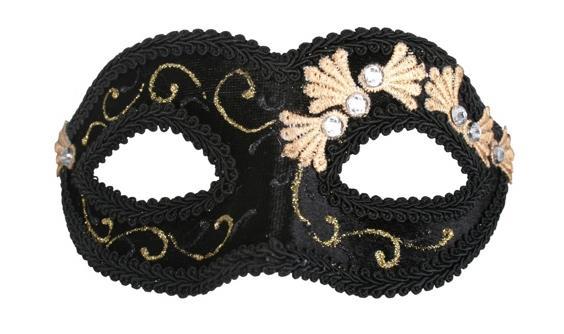 Mask Coco Velvet Black with Gold