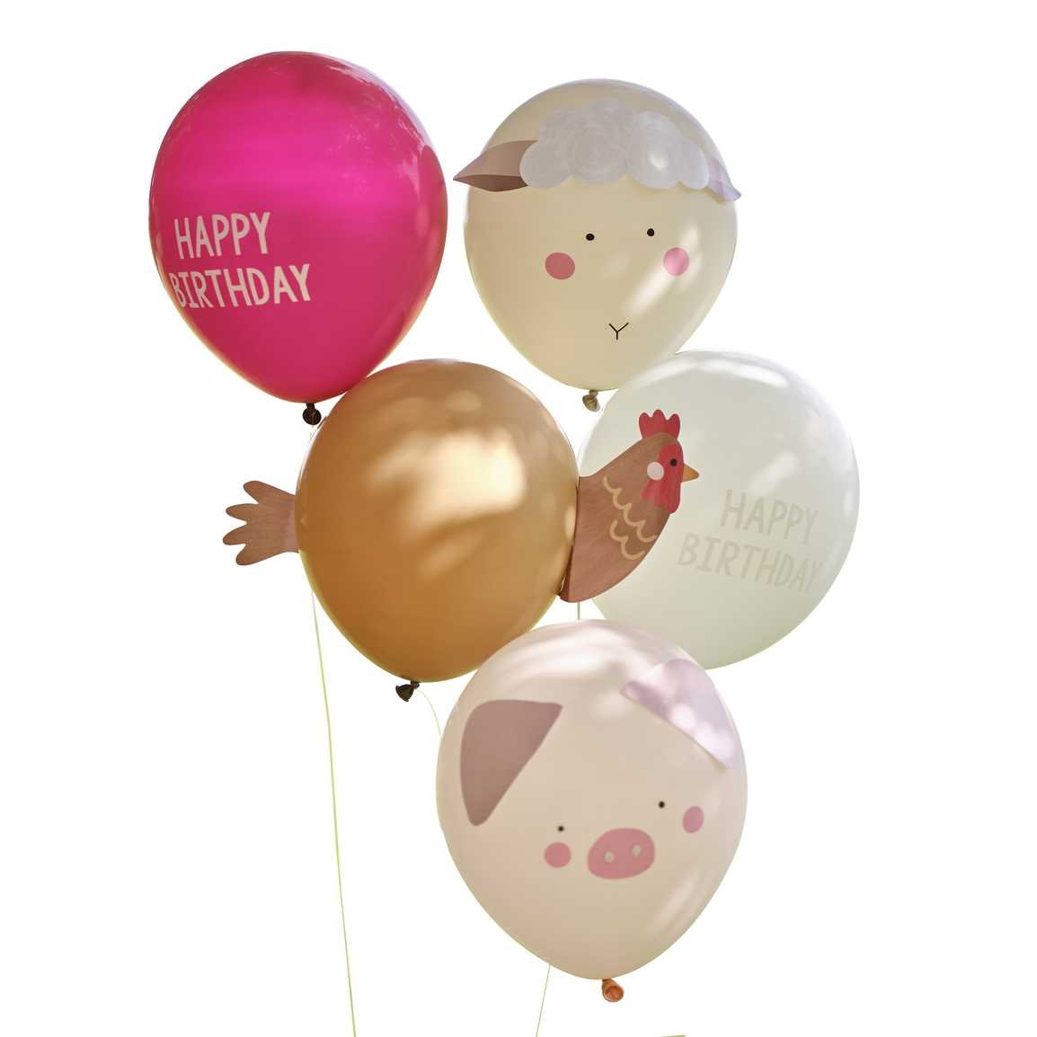 Farm Friends Birthday Balloon Party Bundle Pk 5