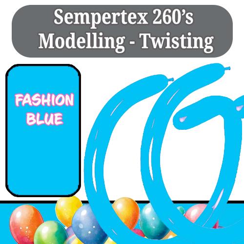 Balloon Modelling 260 Fashion Blue Sempertex Pk 50