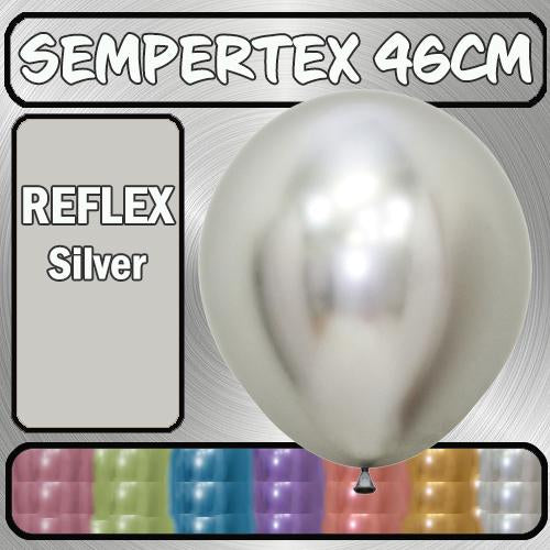 Balloons 46cm Reflex Silver Pk 6