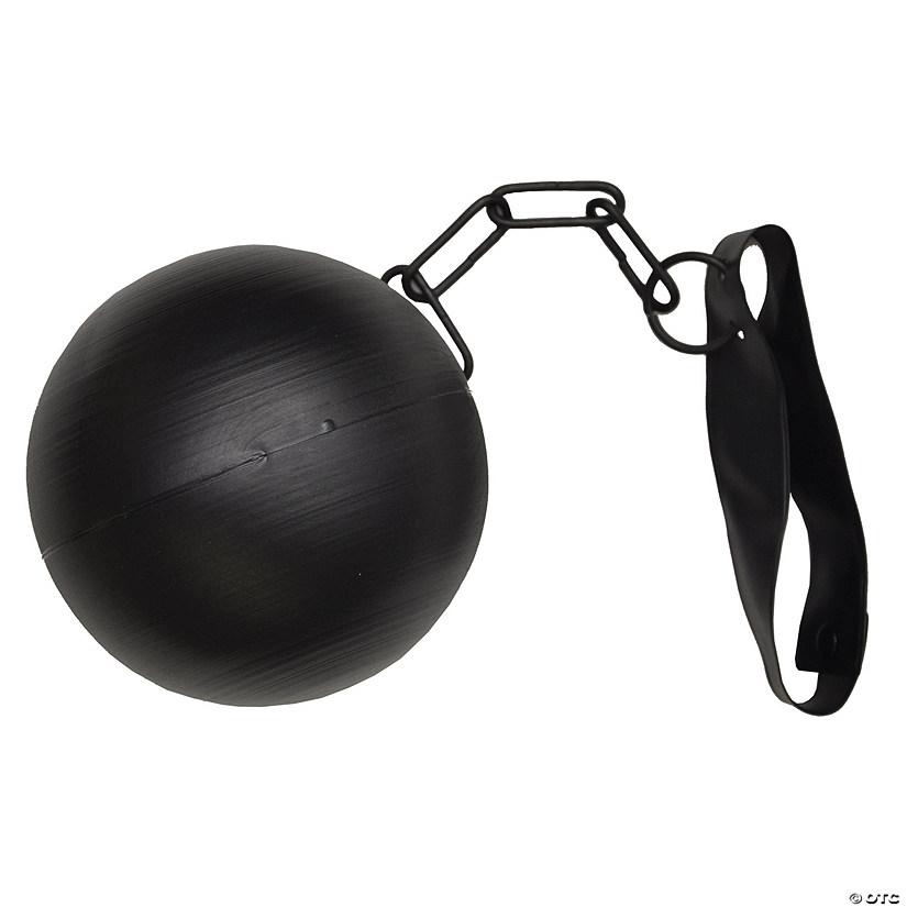 Prisoner Convict Ball & Chain With Ankle Band Costume Accessory Toy Plastic