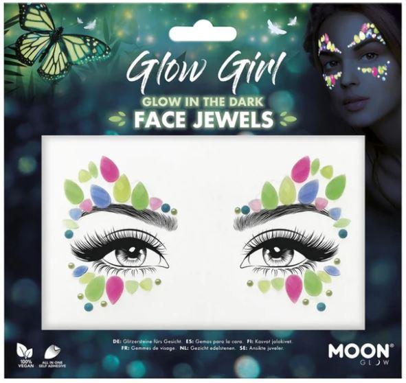 Face Jewels Glow Girl, Glow in the Dark Moon Glow