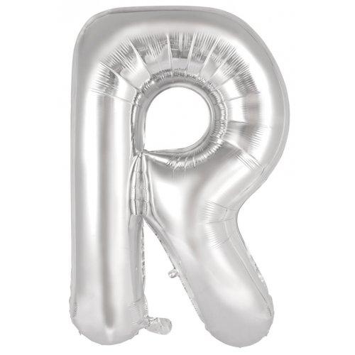 Balloon Foil Alphabet/Letter R Silver 86cm