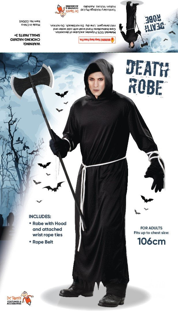 Costume Adult Death/Executioner Robe With Hood Medium Standard