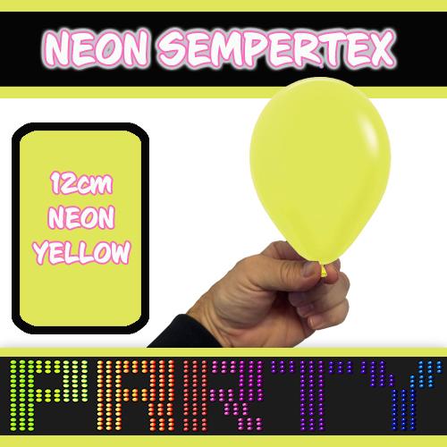 Latex Balloon 12cm Neon Yellow Pk 50 Sempertex