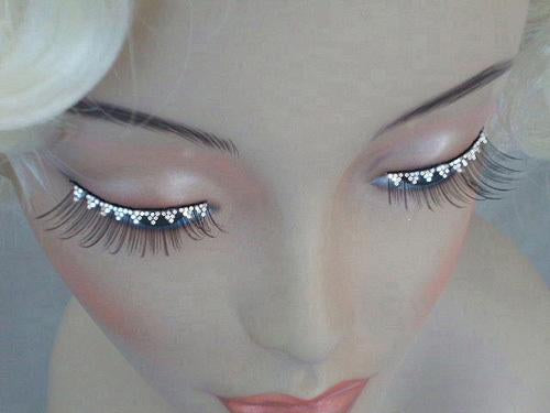 Eyelashes Black With Jewel Trim