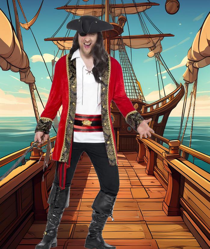 Costume Adult Curves Pirate Captain