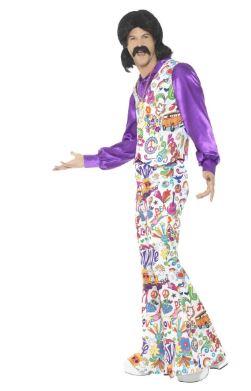 Costume Adult Groovy Hippie Peace & Love 1960