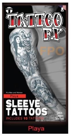 Tattoo Sleeve Playa Pimp Gangster For One Arm Tinsley Deluxe