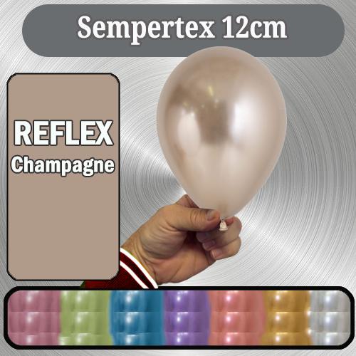 Latex Balloon 12cm Reflex Champagne Pk 50