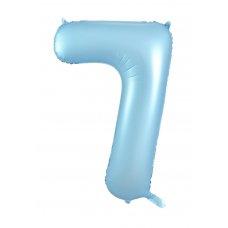 Balloon Foil Megalooon Number 7 Matte Pastel Blue 86cm