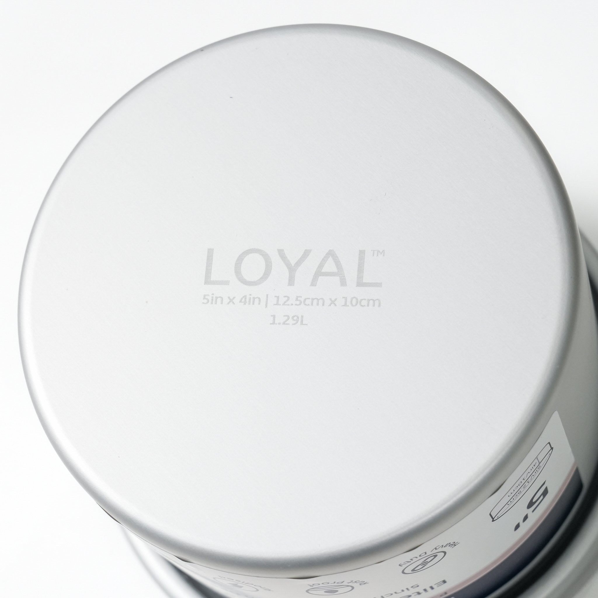 Tin LOYAL Elite 5 Inch Diameter X 4 Inch Deep