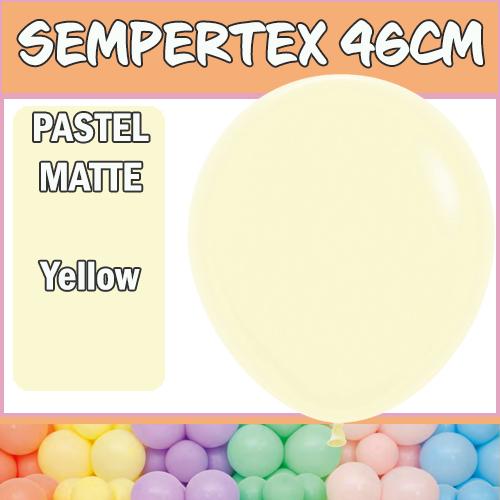 Balloons 46cm Pastel Matte Yellow Pk 6