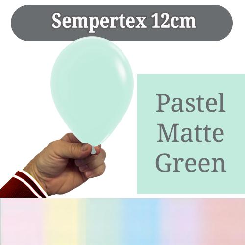 Latex Balloon 12cm Pastel Matte Green Pk 50