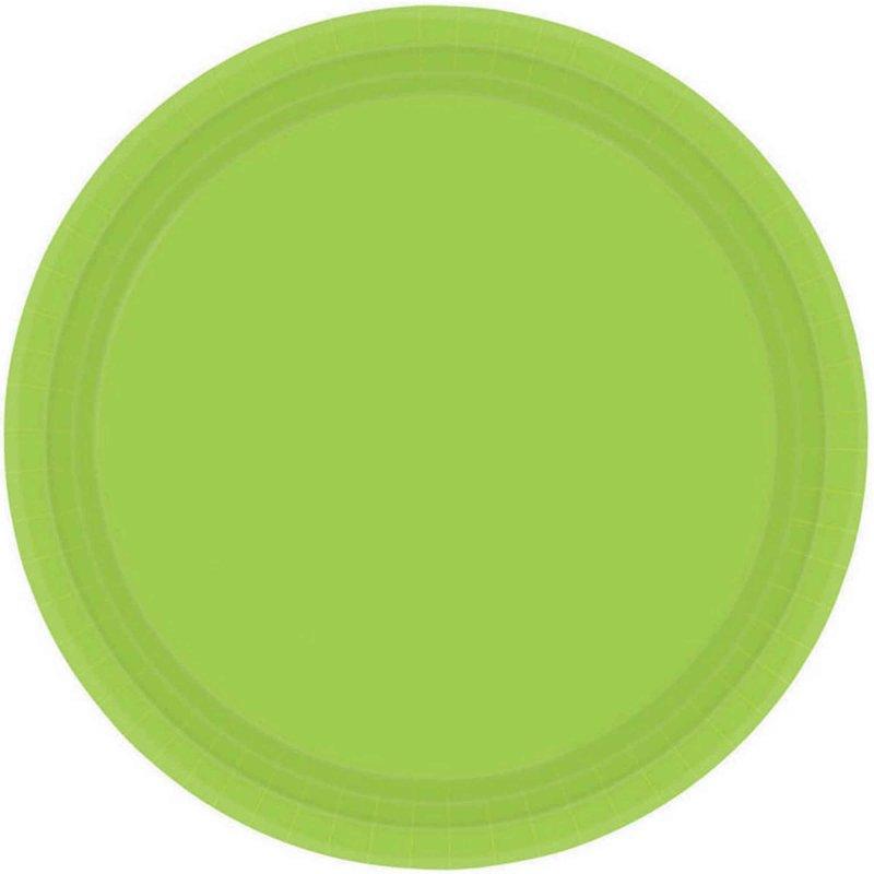 Paper Plates 17cm Kiwi Lime Round 20 Pack