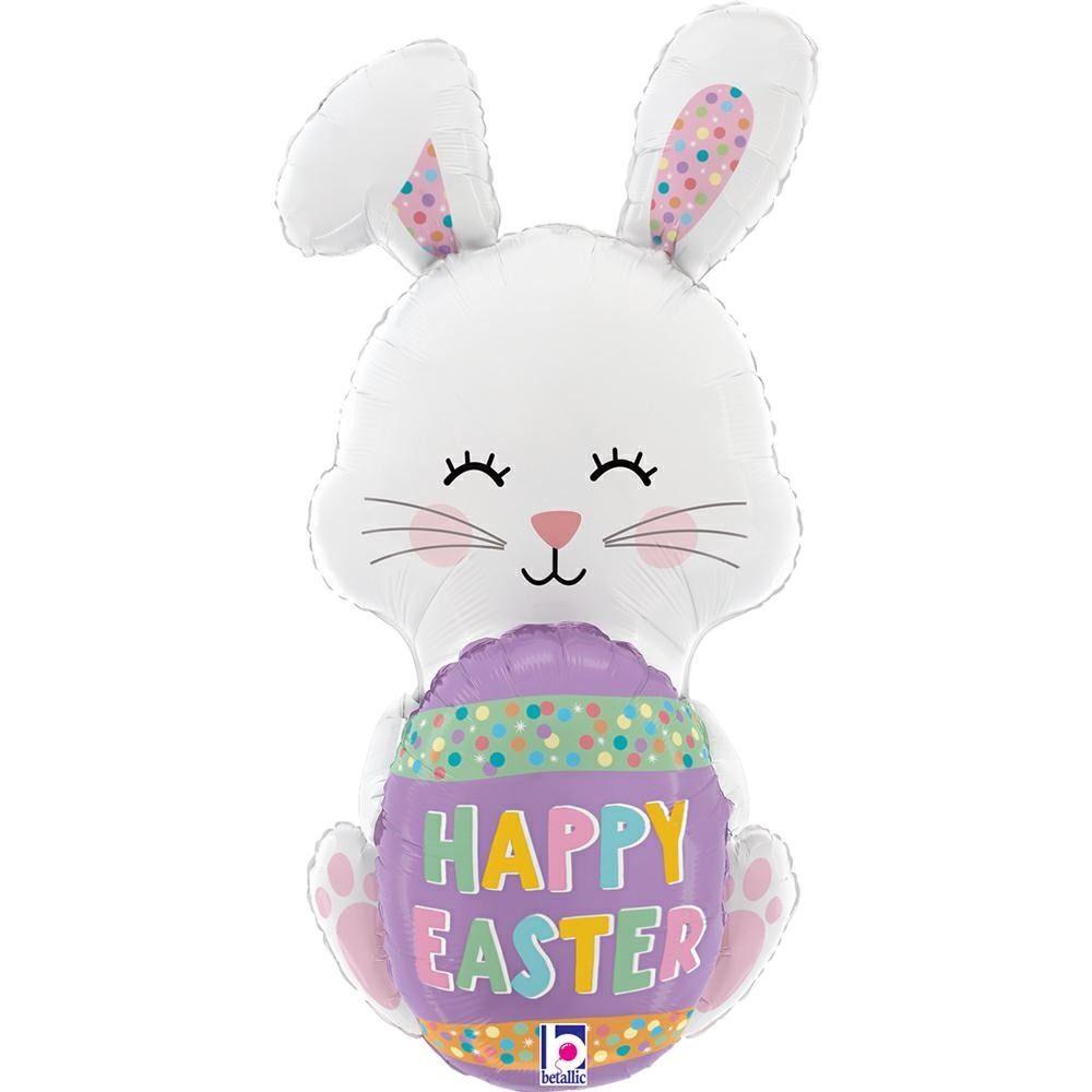 Balloon Foil Shape Easter Egg Bunny Rabbit 91cm (Helium Not Included)