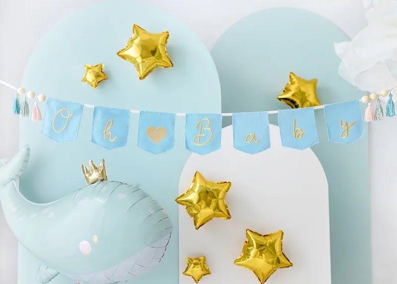 Balloon Foil Shape Blue Whale Party Deco 93x60cm