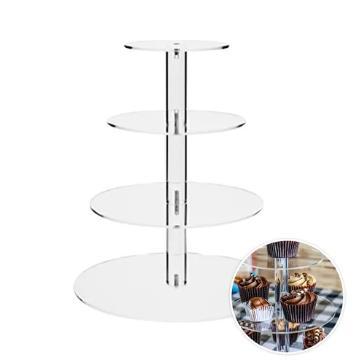 Acrylic Cake Stand Round 4 Tier Cake Craft Deluxe