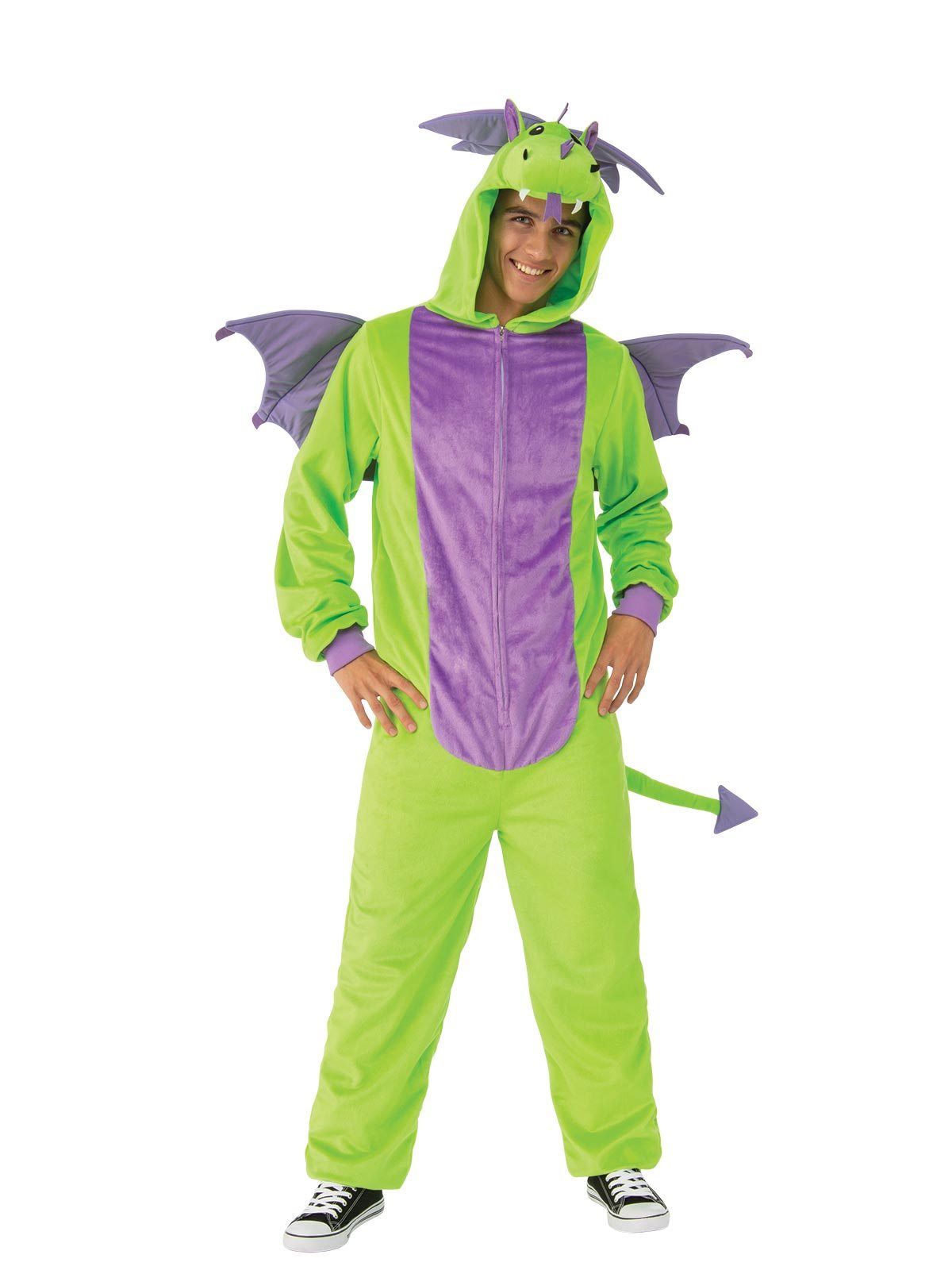 Onesie Adult Green Dragon Mens Large / XL