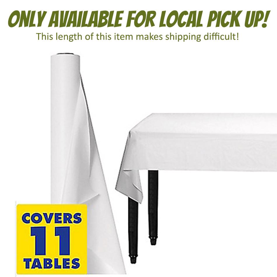 Tablecover Roll White Plastic 1.22m x 30m