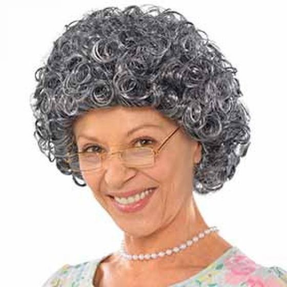 Wig Grandmother/Grannie/Old Woman/Witch Grey Curly