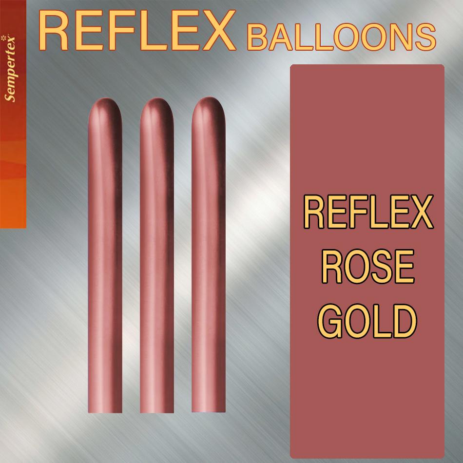 Balloon Modelling 260 Reflex Rose Gold Pk 50