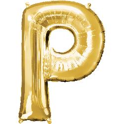 Balloon Foil Letter P Gold 86cm - Discontinued Line Last Chance To Buy