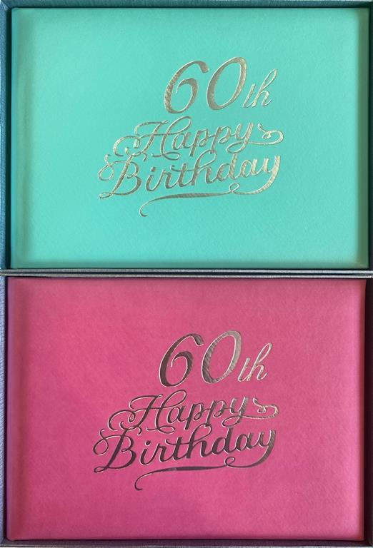 Guest Signature Book 60th Birthday Bright Assorted Colours